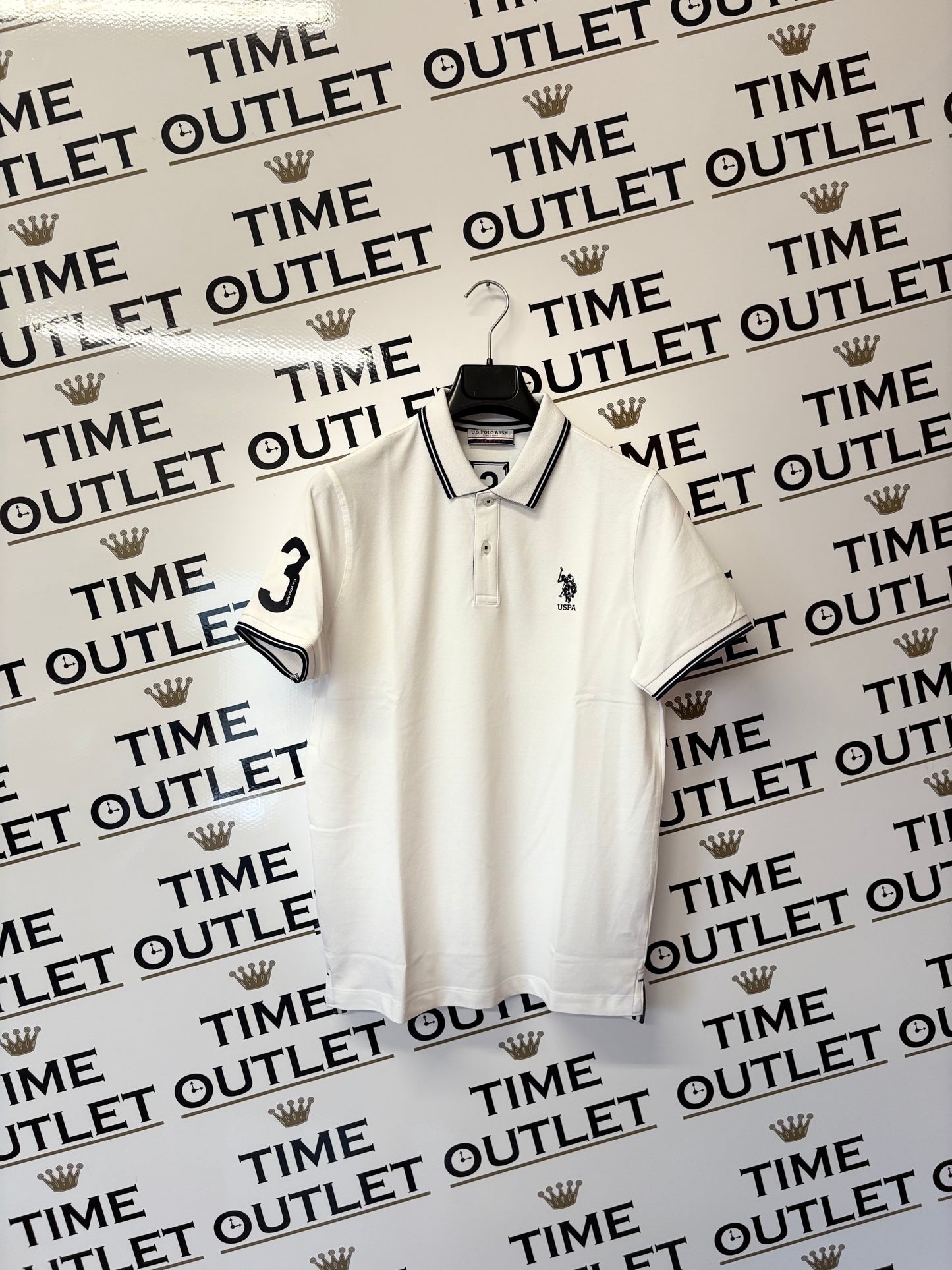 U.S Polo ASSN Polo shirt a maniche corte in cotone piquet con logo e numero