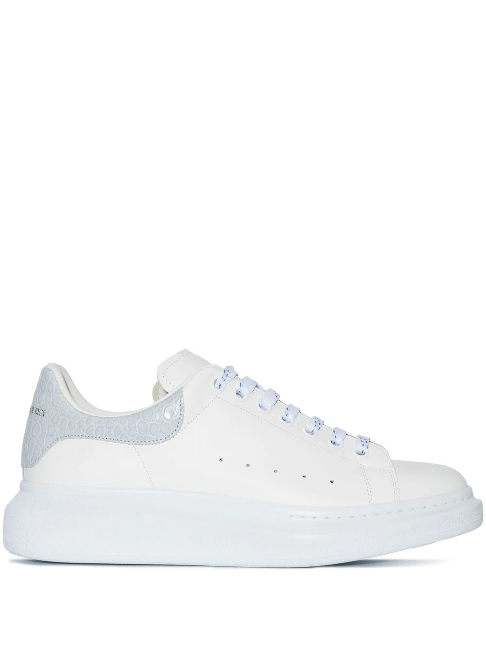 Alexander McQueen Sneakers chunky con effetto pelle di coccodrillo Azzurro