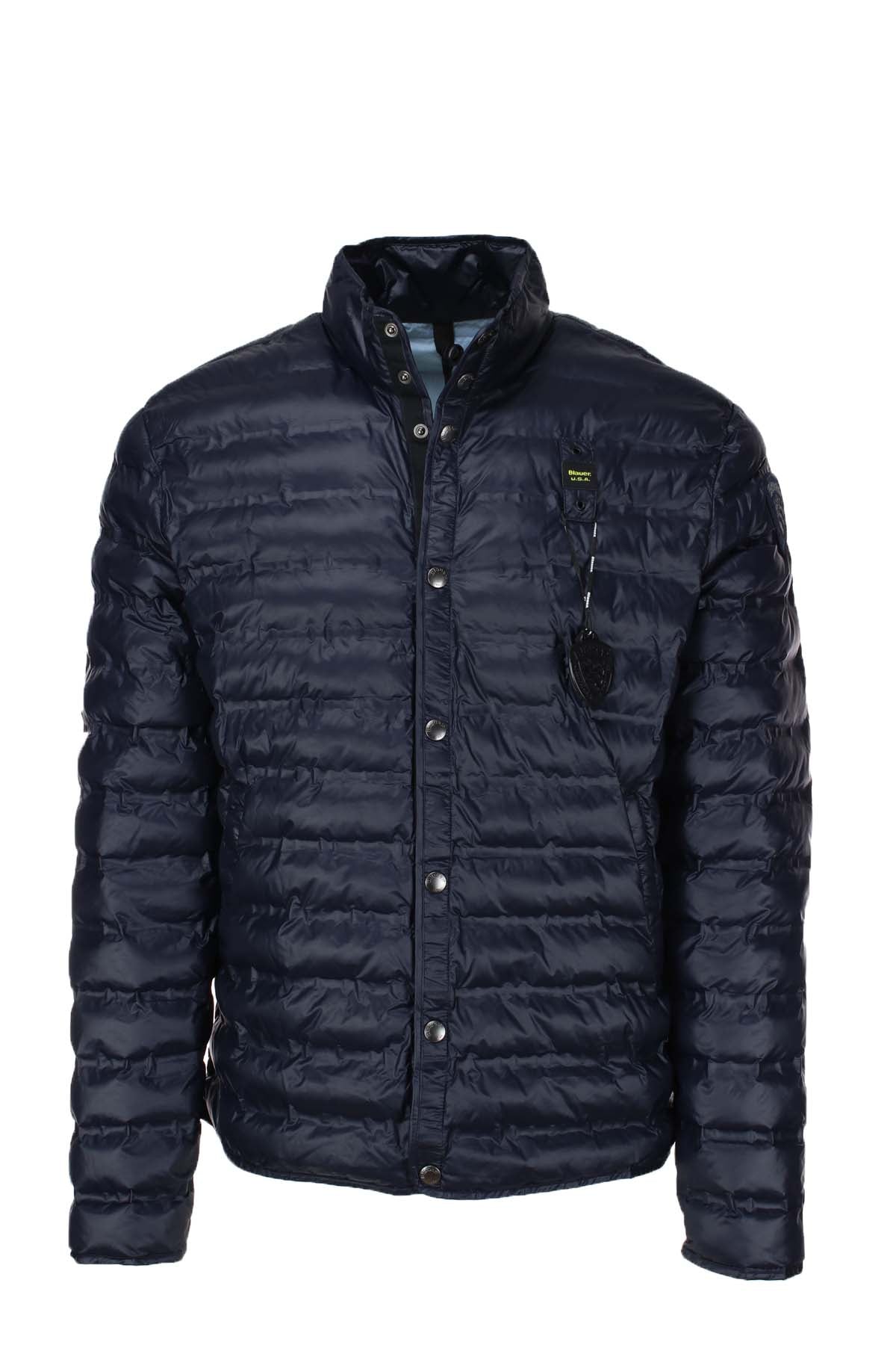BLAUER PIUMINO UOMO LEGGERO BLU CON BOTTONI