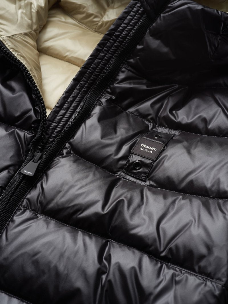 BLAUER DONNA PIUMINO SFIANCATO CON CAPPUCCIO CHARME