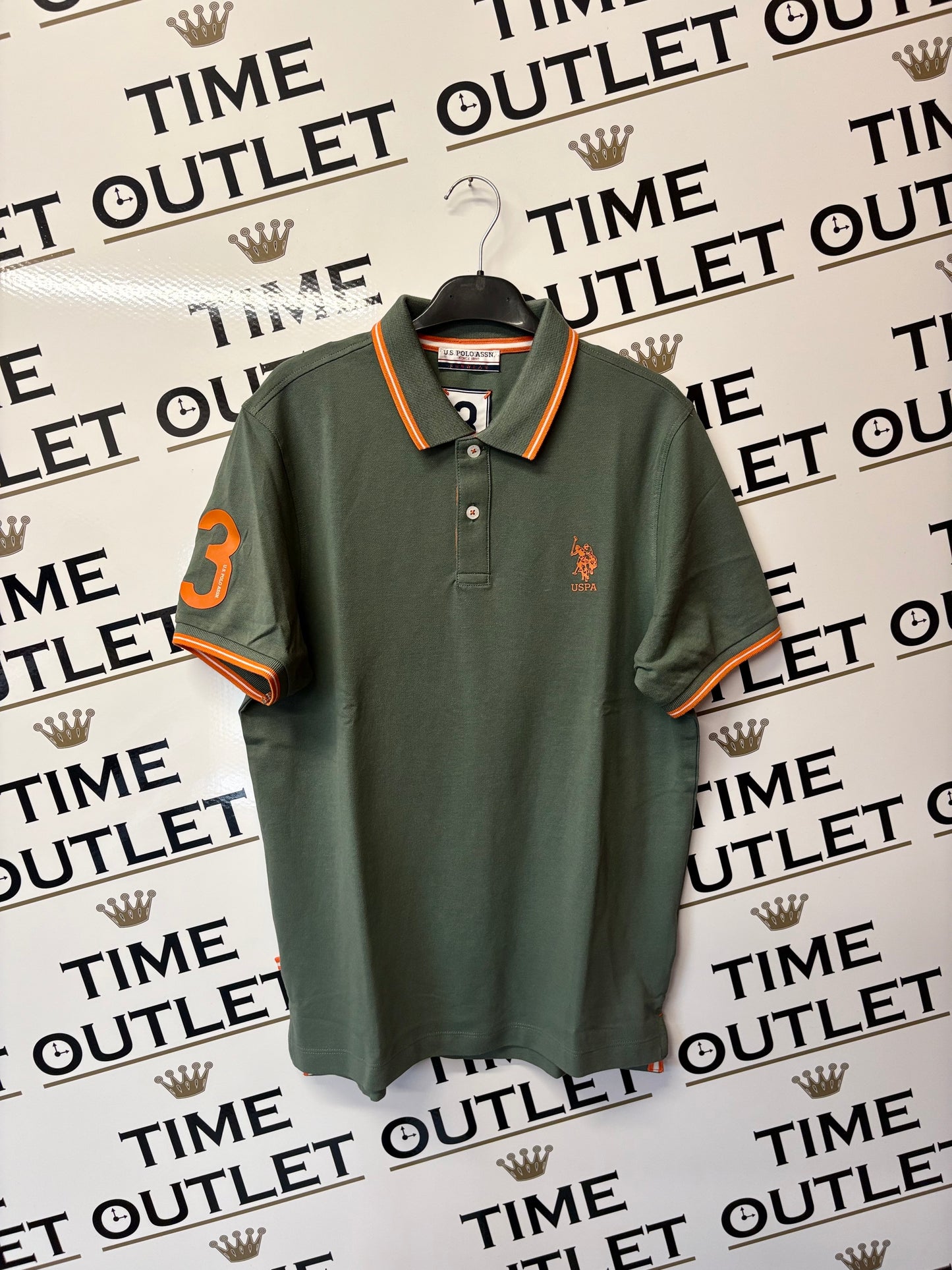 U.S Polo ASSN Polo shirt a maniche corte in cotone piquet con logo e numero