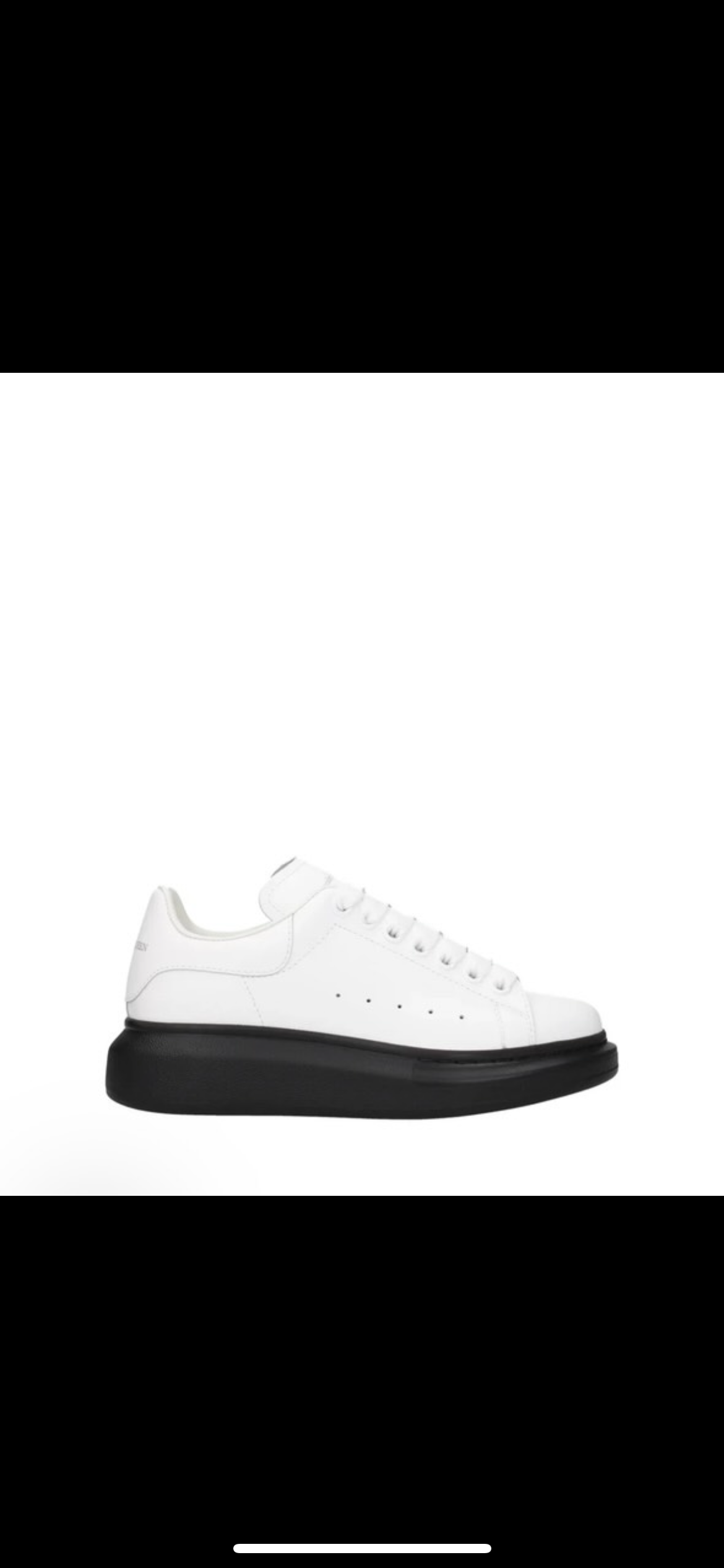 Alexander McQueen Total White con suola nera