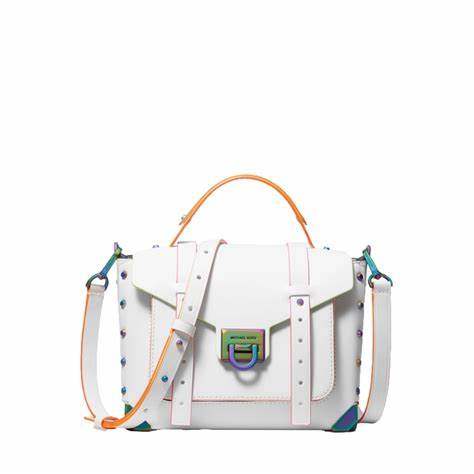 Borsa a mano Manhattan Medium in pelle bianca