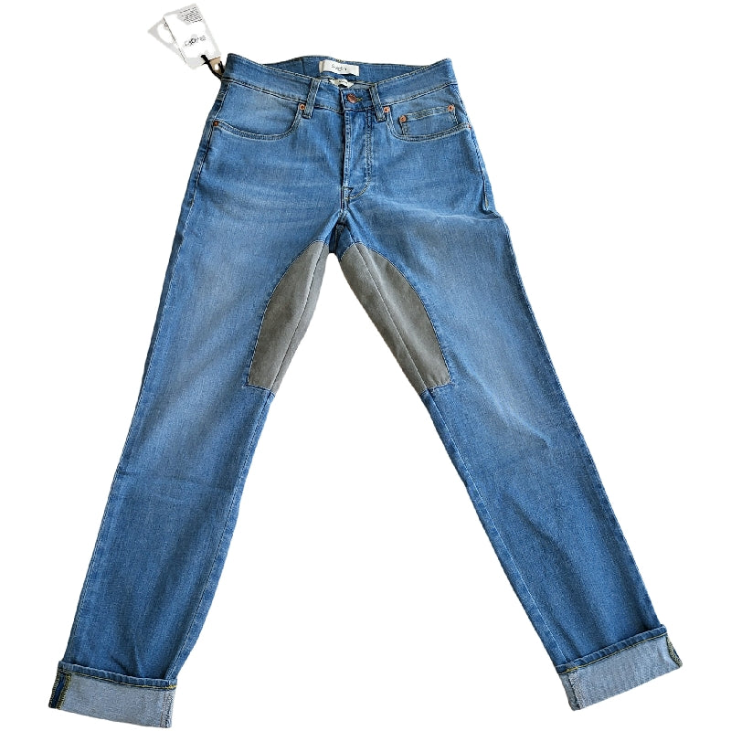 Jeans Siviglia denim chiaro c/toppe grigio