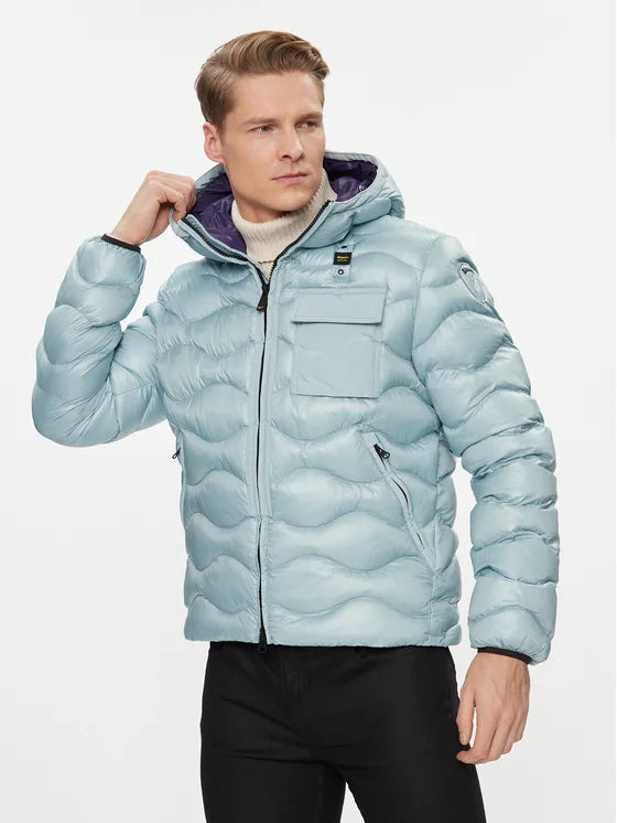 Blauer Giubbotto piumino Blu Regular Fit carta da zucchero