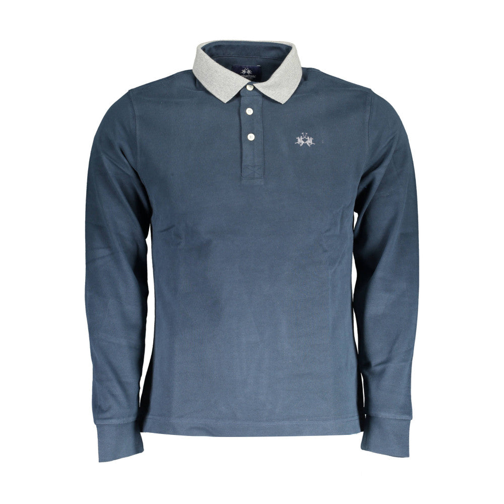 Polo la martina in navy collo grigio
