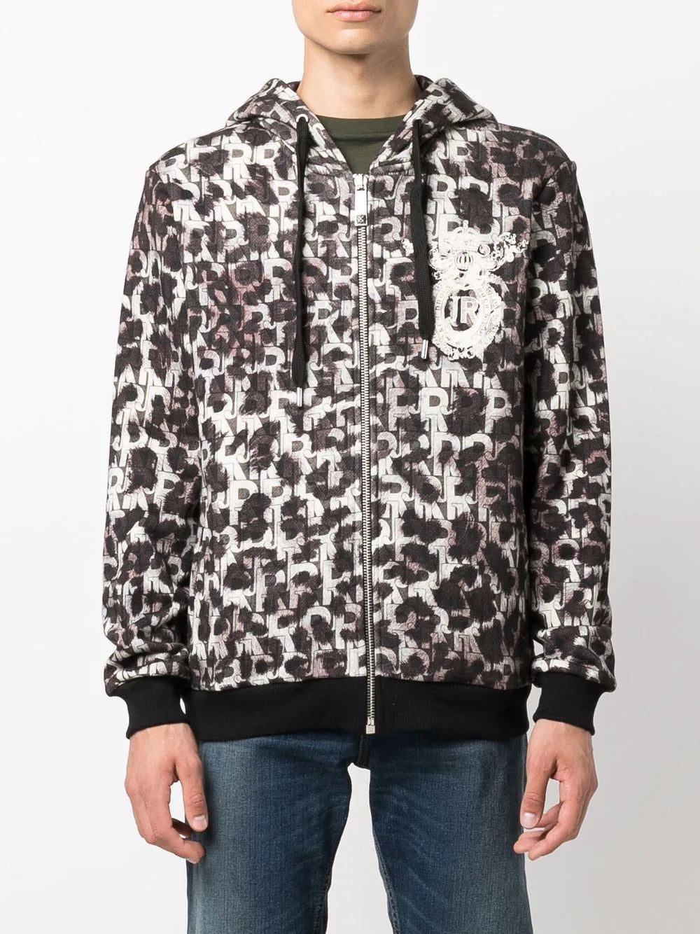 John Richmond felpa logata maculata