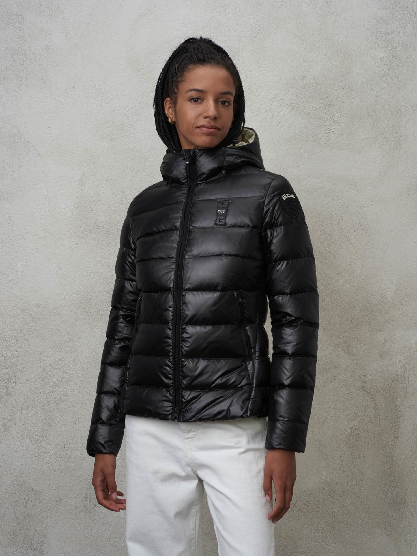 BLAUER DONNA PIUMINO SFIANCATO CON CAPPUCCIO CHARME