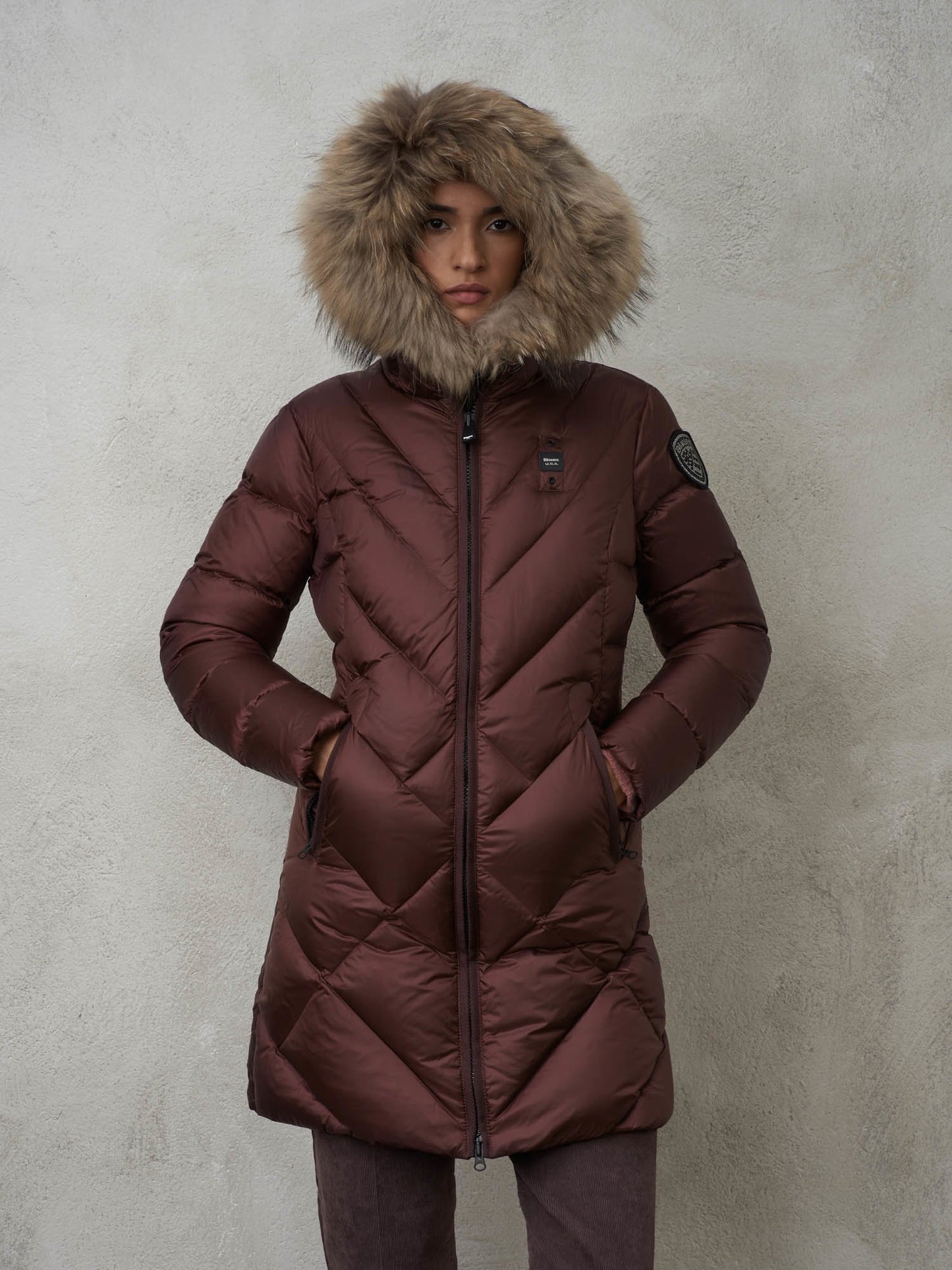 BLAUER PIUMINO LUNGO SFIANCATO ALTHEA