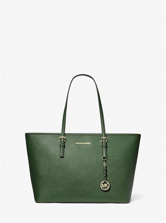 MICHAEL KORS Borsa tote Jet Set media in pelle Saffiano con zip superiore