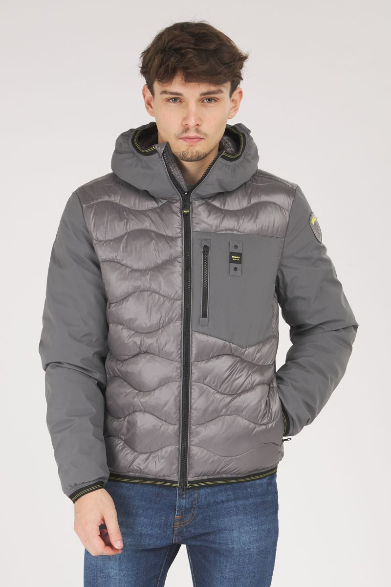 Piumino Uomo Grigio Blauer Usa berton