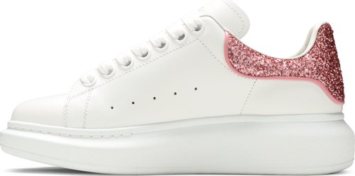Alexander Mcqueen Sneaker Oversize da Donna in Bianco/rosa glitter