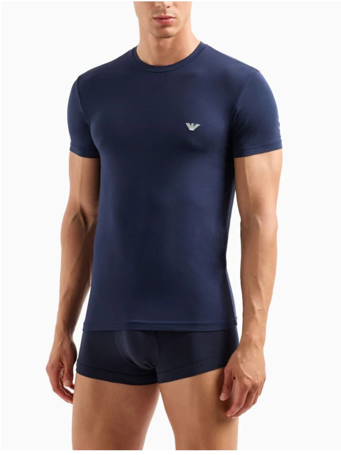 EMPORIO ARMANI UNDERWARE T-SHIRT SLIM CON LOGO A CONTRASTO