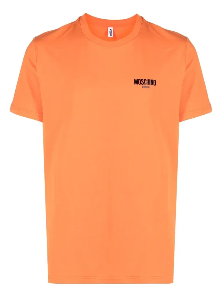 MOSCHINO SWIM T SHIRT CON LOGO GOFFRATO