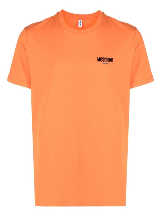 MOSCHINO SWIM T SHIRT CON LOGO GOFFRATO