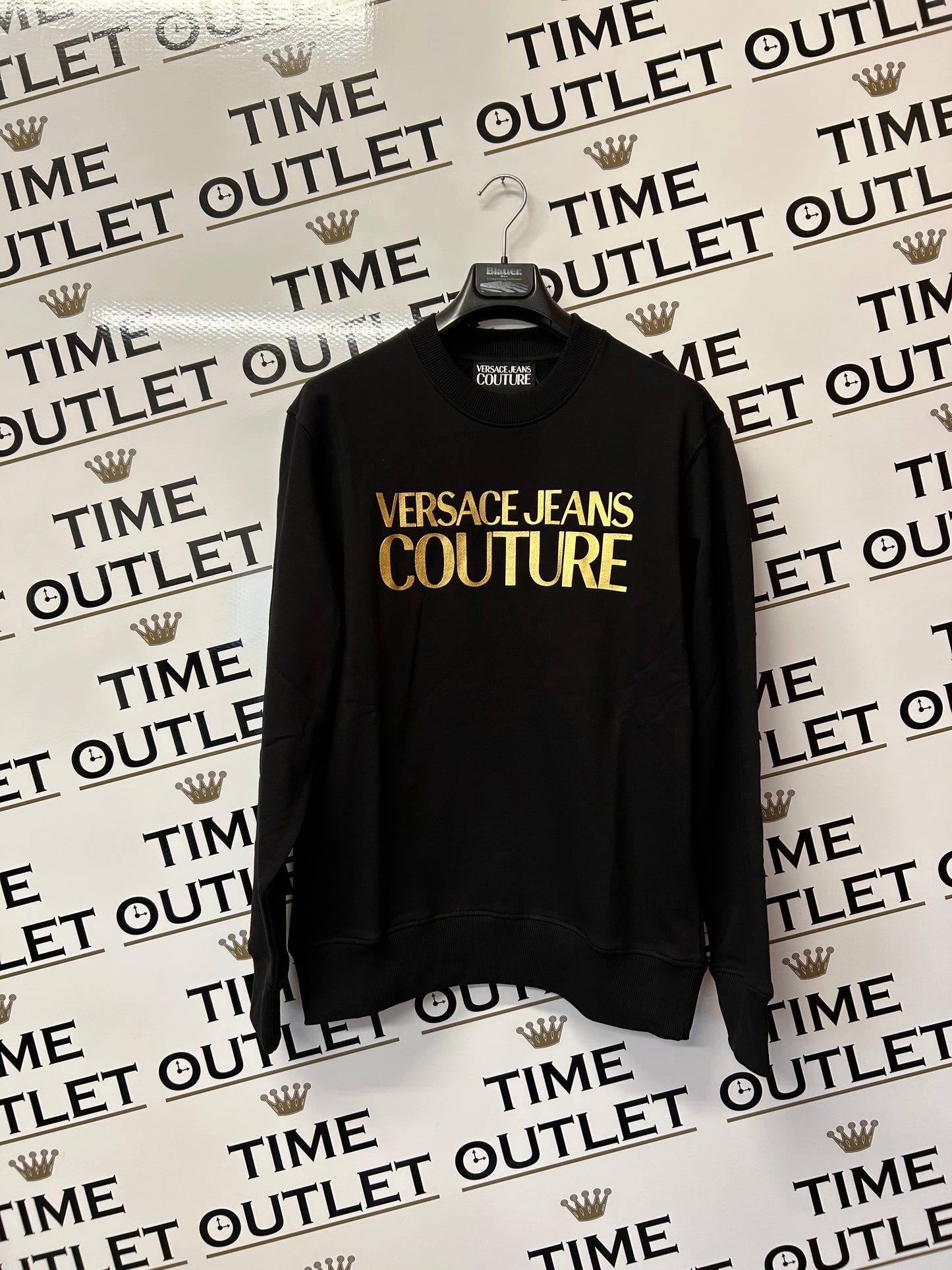 Felpa Versace Jeans Couture nera e oro