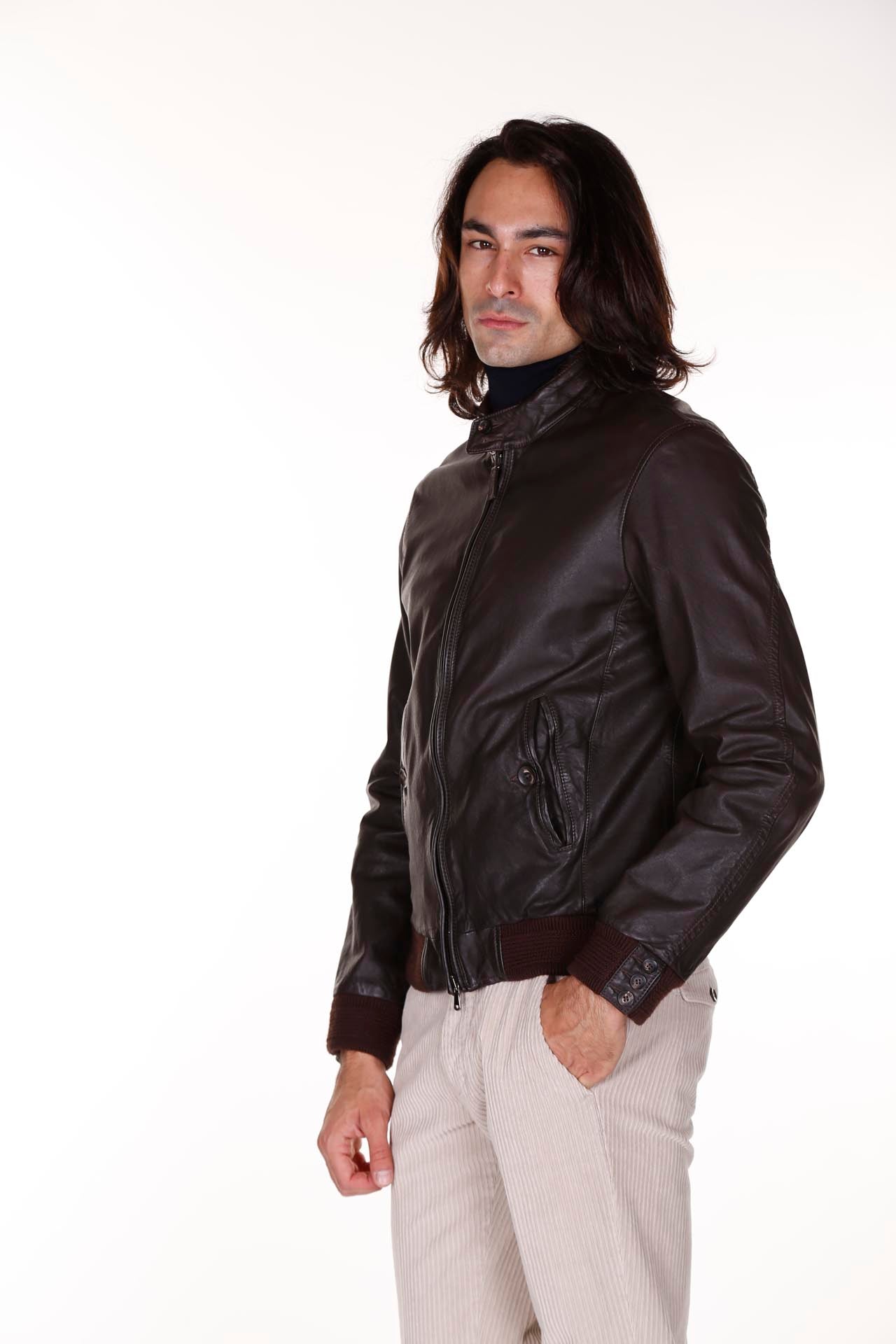 Jacob Cohen giacca uomo pelle