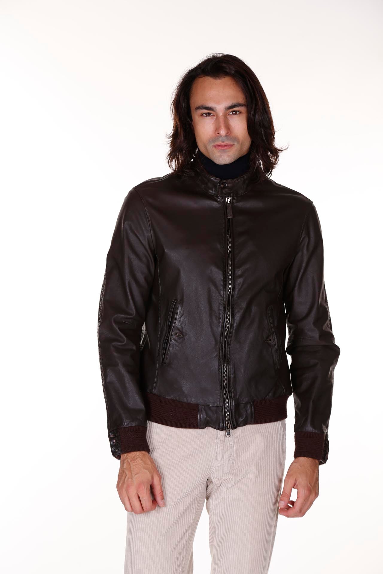 Jacob Cohen giacca uomo pelle