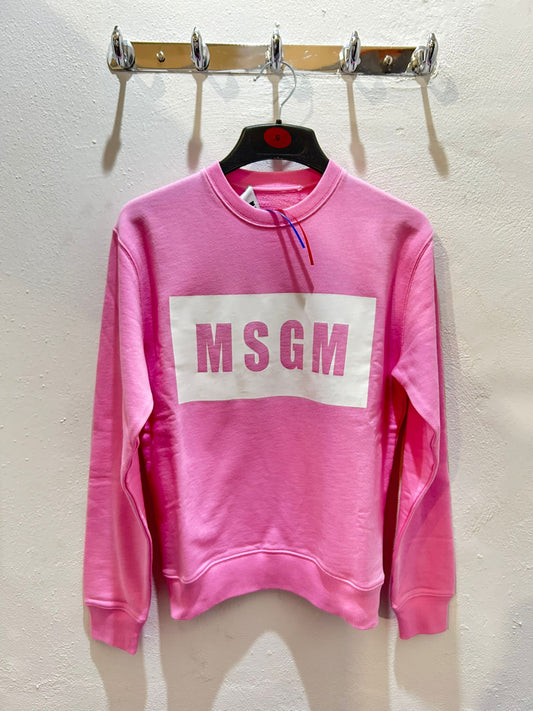 FELPA MSGM ROSA CON LOGO