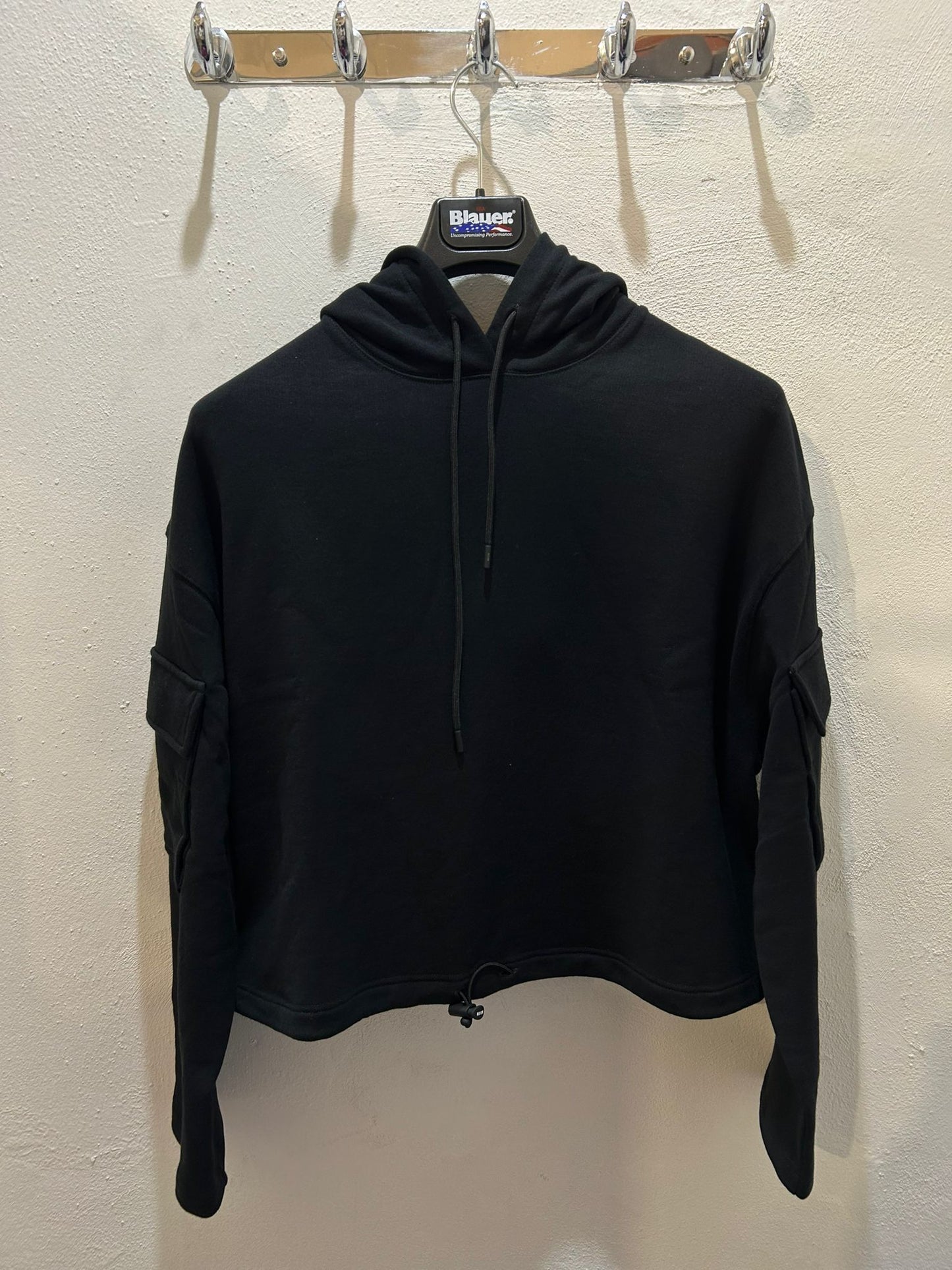 FELPA MSGM DONNA CORTA NERA