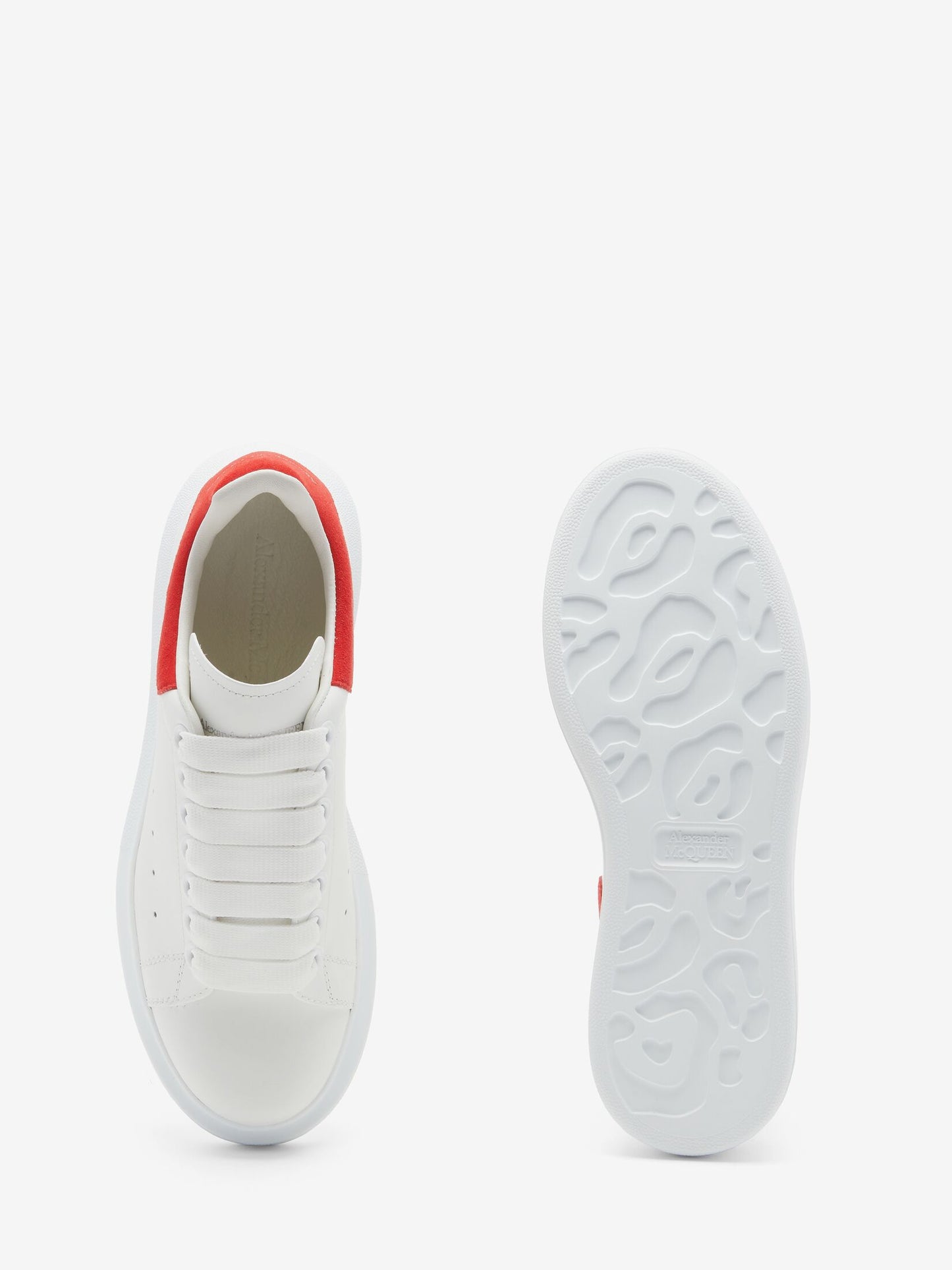 Alexander Mcqueen Sneaker Oversize da Donna in Bianco/rosso Lust
