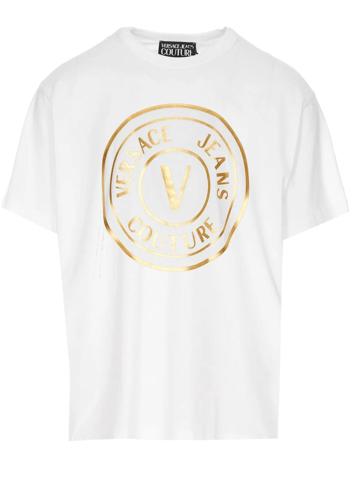 T-SHIRT BIANCA 'V-EMBLEM' Versace jeans couture