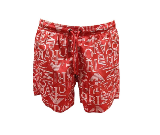 Boxer Mare Emporio Armani logato rossa