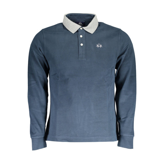 Polo la martina in navy collo grigio