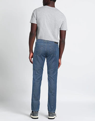 Jeckerson jeans denim con alcantara arancio