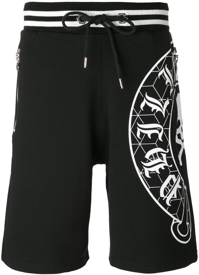 Pantaloncini di cotone neri per Philipp Plein