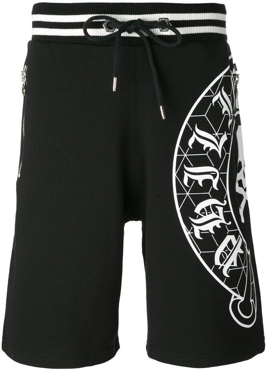 Pantaloncini di cotone neri per Philipp Plein