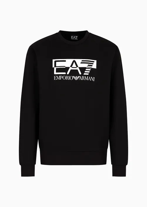 EA7  t Felpa girocollo Visibility in cotone Blu